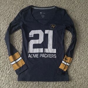 Nike NFL Acme Green BayPackers 21 Long Sleeve Shirt Small womens ladies